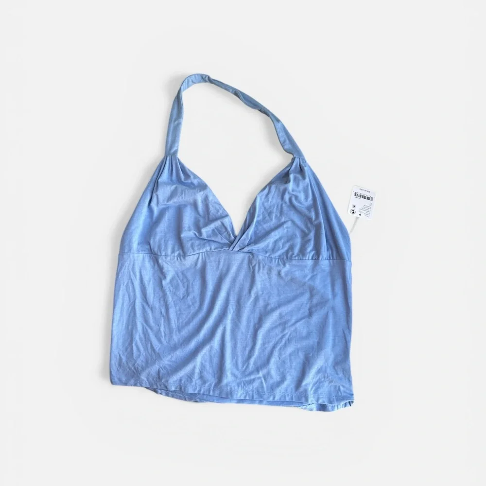 Free People Sky Blue Halter Tank